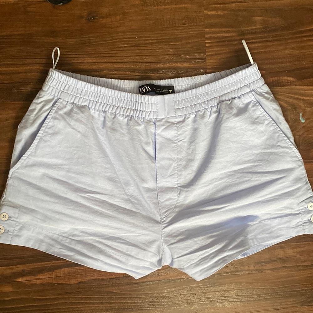 BUTTONED POPLIN SHORTS zara
